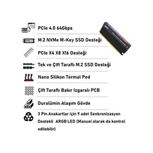 Faıth One Argb M.2 Nvme M-key To Pcıe 4.0 X4 X8 X16 Dönüştürücü Çevirici Adaptör Kart