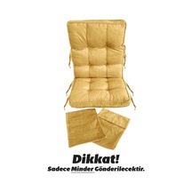 Reyo Home Sallanan Sandalye Minderi Kapitone Çift Cepli Hardal