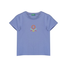 United Colors Of Benetton Kız Çocuk Tshirt Ben.g21242 Mavı