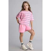 Defacto Sweatshirt Kumaşı 2li Takım Kız Çocuk H7876a826smpn82 Pembe-pn82