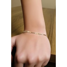 Italyan Ezme Bileklik N11.12139 Sarı Altın