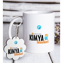 Kişiye Özel Mesleki Kimya Teknikeri Beyaz Kupa Ve Anahtarlık Hedi N11.6795