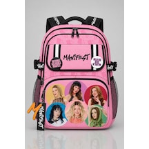 X Dekomus Lisanslı Manifest Toz Pembe Collection Okul Çantası Altın