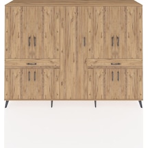 Hyperion Dolap 12 Raflı 2 Çekmeceli 8 Kapaklı 220x44x163 Çam-çam Çam-çam