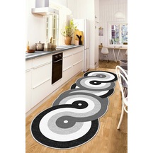West Home Dijital Baskı Yıkanabilir Kaymaz Taban Leke Tutmaz Mutfak Halısı Salon Halısı Ve Yolluk Wh 558 Grey