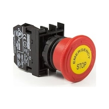 Emas Buton Acil Stop Mantar 40mm Kırmızı 1nk Etiketli