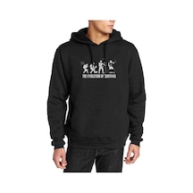 Pubg Pubg Evolıtıon Baskılı Siyah Erkek Kapşonlu Sweatshirt