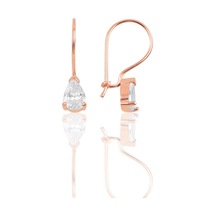 Gümüş Zirkon Taşlı Damla Modeli Çengelli Küpe N11.55124