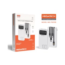 Megatech Mg-pw10b 10.000 Mah Beyaz Powerbank Digital Gösterge
