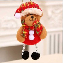 Novahub Yeni Süsler, Süslemeleri, Noel Noel Modelleri Kumaş Kahverengi Cm Ayı Aksesuarları, Ağacı 8 17 10g Qt