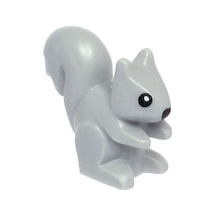 Orjinal Aksesuar Custom Moc Minifigür Minifigure Hayvan Animal Squirrel Açık Gri Sincap