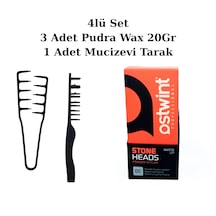 Ostwint Profesyonel Saç Şekillendirici Pudra Wax 20gr Turuncu X3 Adet & Mucizevi Tarak