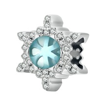 Bsc512 Kış Kar Tanesi Dıy Bilezik Boncuk Noel 925 Gümüş Boncuk Aksesuarları Çok Renkli