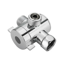 Geekyou Abs Krom Kaplama Duş Devirici 3 Yollu Bağlantı Elemanı - 1 Giriş 2 Çıkış, Kolay Kurulum Çok Renkli