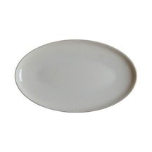 Aryıldız Hazel Gold 25cm Kayık Tabak Beyaz