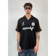 Zaee Mannschaft Heritage Oversize Polo Tişört Siyah