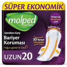 Molped Super Night Hijyenik Ped Uzun 20'li