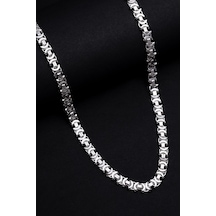 Erkek Gümüş Kolye - 7mm Parlak Euro Kral Model • Sevgiliye • Eşe • Babaya