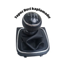 Golf 5 Golf 6 Jetta Scirocco Vites Topuzu 6 İleri Deri Kaplamadır Gri