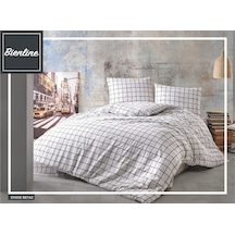 Komfort Home Çift Kişilik Ranforce Nevresim Takımı / Ekose Beyaz Çok Renkli