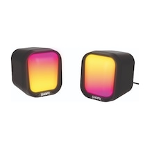 Snopy Sn-87u 2.0 Rgb Işıklı 2wx2ch Siyah Usb Gaming Speaker Mini Hoparlör