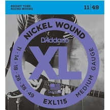 D'addario Exl115 Xl Nickel Serisi Elektro Gitar Tel Seti 11-49