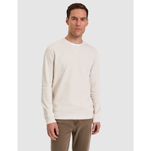 Pierre Cardin Kemik Rengi Regular Fit %100 Pamuk Bisiklet Yaka Sweatshirt 50331600-vr137 Bej