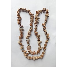 Iri Doğal Jasper Kırıktaş Dizi-80 Cm. Gümüş - Siyah