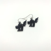 Tedz Collection Kara Kedi Pin Küpe Çok Renkli