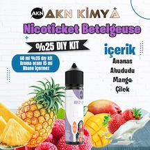 Nicoticket Betelgeuse Yoğun Dıy Kit Çilek Ananas Mango Gıda Aroması %25 Oranda Aroma İçerir Hazır Değildir 60 Ml