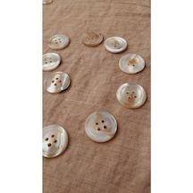 Doğal Hakiki Midye Kabugu Düğme -8 Mm 20 Adet