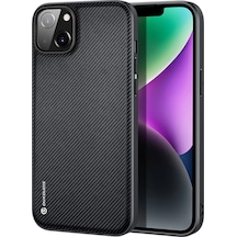 Dux Ducis Fino Serisi iPhone Uyumlu 14 Plus 6.7 İnç Kılıf Premium Dokuma Silikon Kılıf- 5775 Mh-hs9876-3081