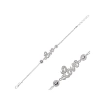 Aya Diamond Gümüş Love Kadın Bileklik Beyaz