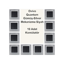 Ovivo Quantum Gümüş-silver Mekanizma Siyah 10 Adet Komütatör