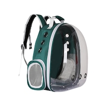Geeksen Kedi Çantası Şeffaf Uzay Kapsülü Nefes Alabilir Taşınabilir Evcil Hayvan Sırt Çantası Yeşil