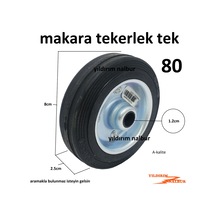 80 Lik Yük Arabası Tekerlek Küçük Boy Sanayi Tipi Makara Tekerlek
