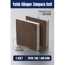 180 - 400 Kum Sünger Zımpara Seti 120x100x12 Mm Yatık El Zımparası 2 Adet