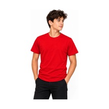 Erkek Çocuk Basic Bisiklet Yaka Kısa Kollu Slim Fit Yazlık Tişört Çok Renkli