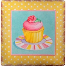 Decotown Duvar Panosu 40*40 Cup Cake Muffin Motifli Duvar Süsü