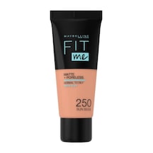 Maybelline New York Fit Me Matte+Poreless Fondöten 250 Sun Beige