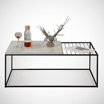 Zinus Orta Sehpa Metal & Orta Masa Deniz Meşe/Metal Ayaklı Sehpa