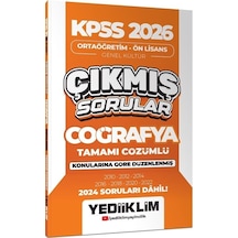2026 Kpss Ortaöğretim Önlisans Coğrafya Konularına Göre Çıkmış Sorular Yediiklim Yayınları