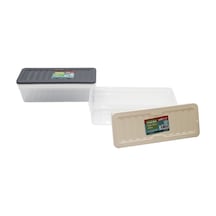 Softchef-00985 Fresh Box Plastik Şeffaf Saklama Kabı 2470ml Derin Renkli Kapak - 24'li Paket Diğer
