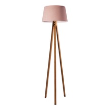 Düz 3 Ayak Tripod Lambader Abajur Köşe Lambası Ahşap Naturel Diğer