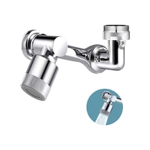 Dofolink Gümüş Renkli 3x360 Döner Kran Uzatıcı, Ev Ve Mutfakta Kullanıma Uygun, Şişme Su Modu, Dayanıklı Çelik + Abs Malzeme Gümüş