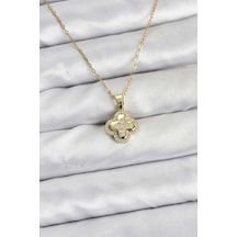 Mey İthalat 316l Çelik Zincir Gold Renk Zirkon Taşlı Yonca Model Kadın Kolye - Özel Seri Meyeb694037a9c84be5ef400ebc81 altın