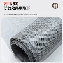 Sivrisinek Önleyici Fermuarlı Pratik Kullanım Kendinden Yapışkanlı Pencere Sineklik Siyah 60 100cm