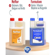 2li Set Kuşlar Için Farmatom Vitamin Neftor Hırıltı Seti 500 Ml