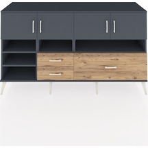 Hyperion Konsol 8 Raflı 3 Çekmeceli 4 Kapaklı 176x44x99 Antrasit- Antrasit-antrasit/çam