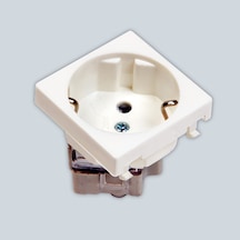 Ne-Ad 45x45 Mm Topraklı Şebek Priz Modülü 45 Derece Eğik Priz